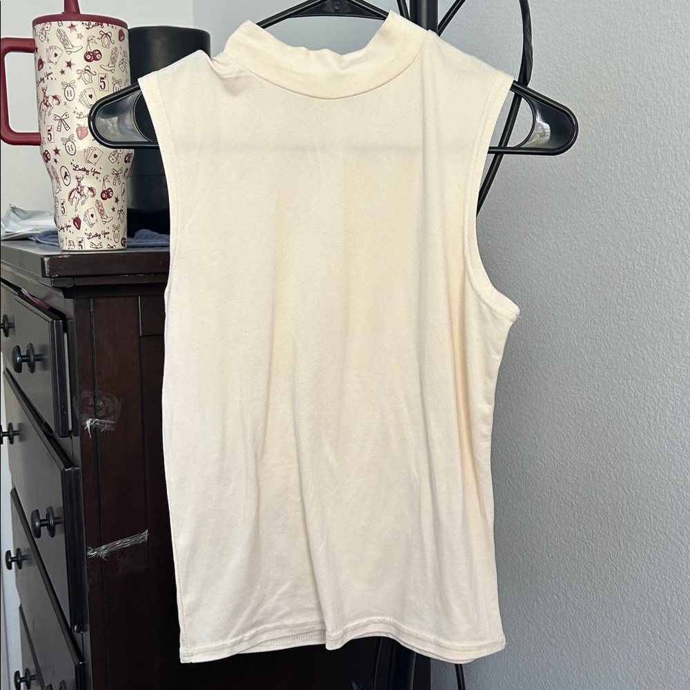 Sleeveless Cream Top